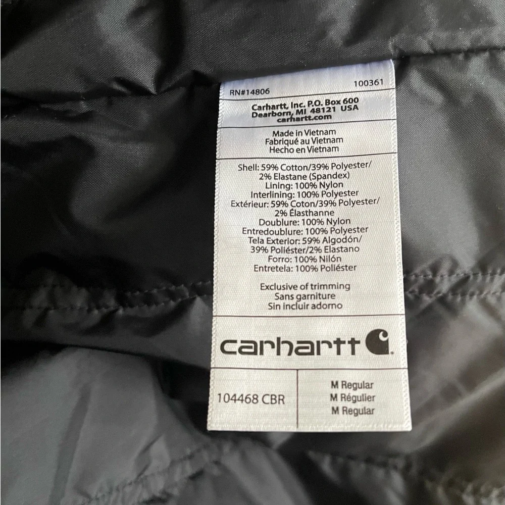Carhartt Full Swing Relaxed Mens MEDIUM 3M insulated tech coat jacket NEW NWT - Picture 15 of 16